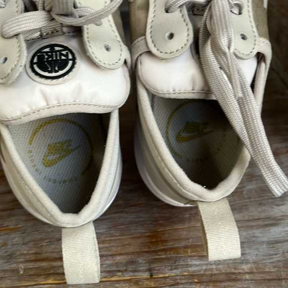 🤍 Nike Court Vision Alta TXT Platform Sneakers Size 7 Beige Tan Gold Mesh - Picture 9 of 11